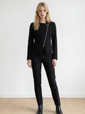 Karl Lagerfeld Black Shirt Jacket with pearls for Women size 6